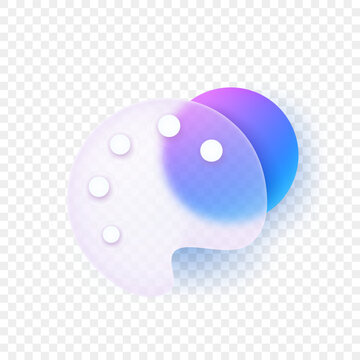 Glassmorphism Gradient Ui Element Icon, PNG Ready, Vector Illustration