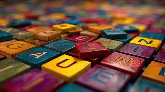 Close-up of colorful wooden letter blocks (1)