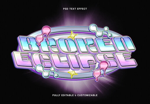 Pastel Chrome Cyber Y2K Text Effect