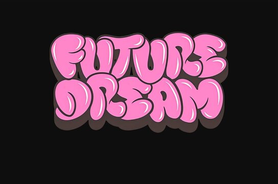 Pink bubble simple graffity 