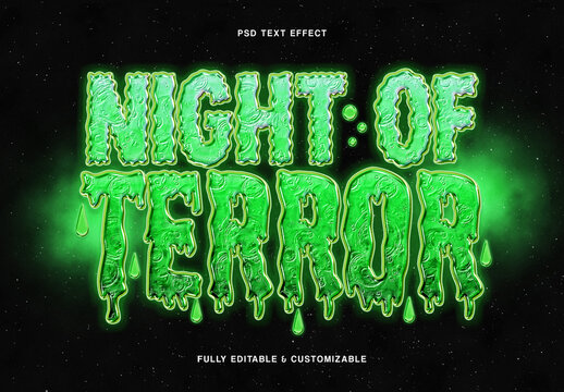 Green Slime Horror Text Effect