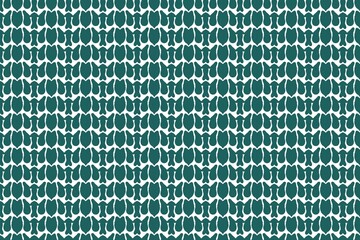 Deep Teal Emerald Green Organic Ikat Tribal Seamless Pattern Background © SM