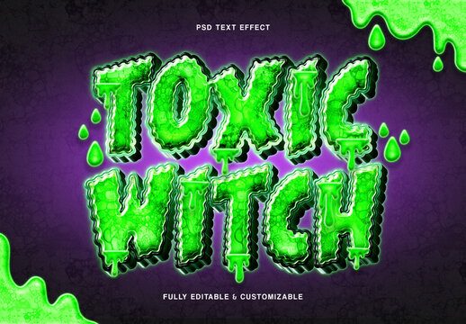 Toxic Green Slime Text Effect