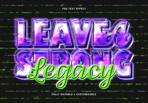 Cyber Y2K Chrome 3D Text Effect