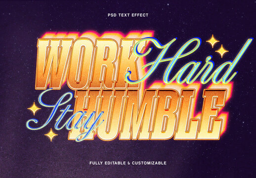 Retro Gold  Glowing Text Effect