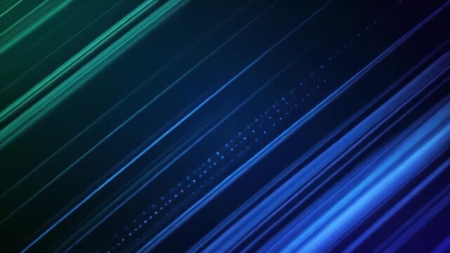 Abstract blue and green diagonal light streaks motion background with subtle texture