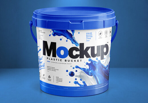 Plastic Bucket Mockup