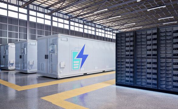 Energy storage system or battery container unit for data center
