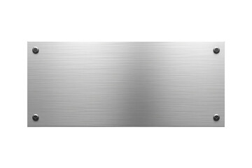 Naklejka na ściany i meble Blank brushed metal plaque with four screws