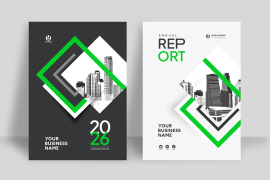 City Background Business Book Cover Design Template