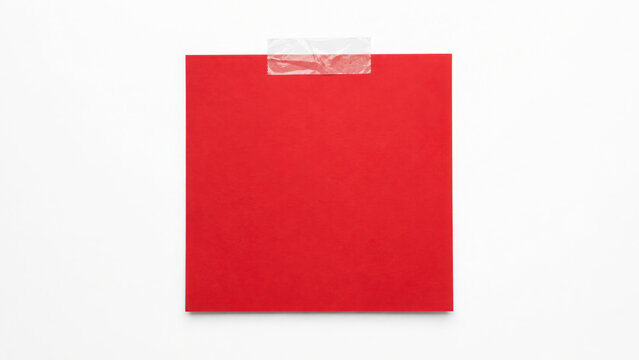 Sticky note reminder. Post it note paper. red sheets for notes isolated with clipping path on background.