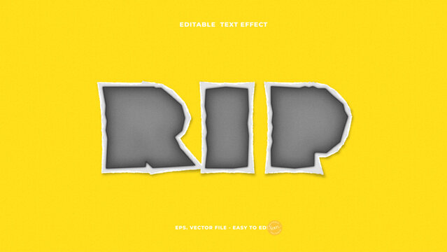 Ripped Paper Editable Text Effect