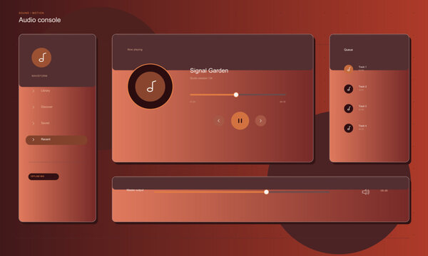 Modern Audio Console User Interface Design for Music Applications