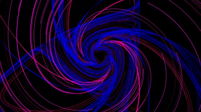 A digital visualization of Thomas's cyclically symmetric attractor, shown with intertwined luminous trajectories and spiral structures on a dark background.
