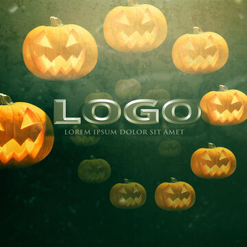 Halloween Logo Opener. Square Stories Opener for Social Media.