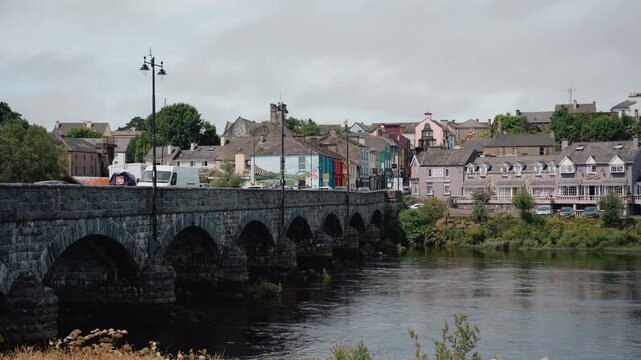 Historic stone bridge over the River Laune in Killorglin, County Kerry, Ireland - 4 September 2026.