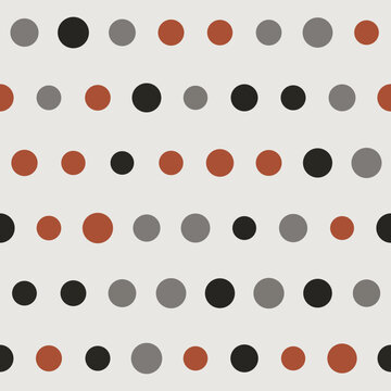 Motif de pois classique en terre cuite et parchemin sans couture