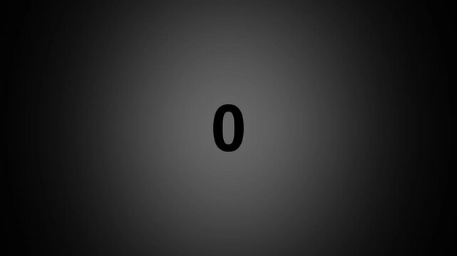 5 to 1 glowing neon countdown animation with bold numbers inside a geometric shape on a dark background. Modern numeric timer perfect for video intros, transitions, 4k