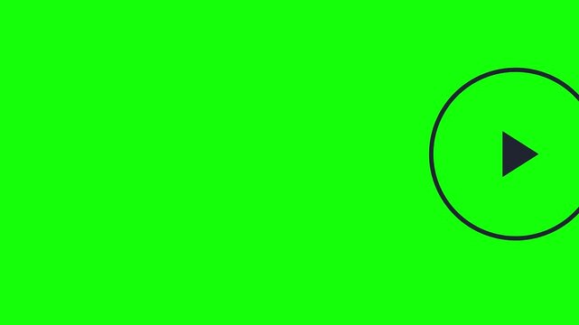 Play Button Flying Right to Left inside a Ring Frame