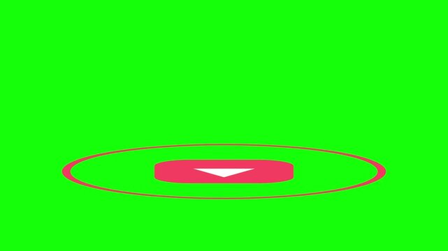 Square Play Button Orbiting an Ellipse inside a Ring Frame