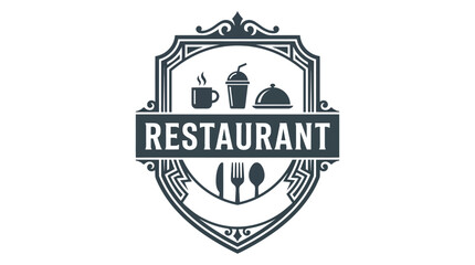 Fototapeta premium Elegant restaurant emblem