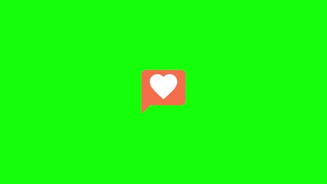 Heart Chat Bubble Shaking in Place