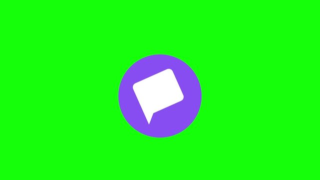 Chat Bubble Wiggling Side to Side on a Round Chip