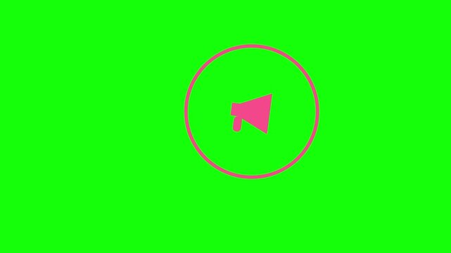 Megaphone Flying in a Wide Arc inside a Ring Frame