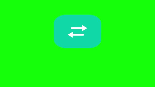 Retweet Arrows Slamming down with Impact on a Square Chip