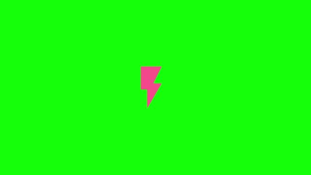 Lightning Bolt Pulsing with Ripple Rings