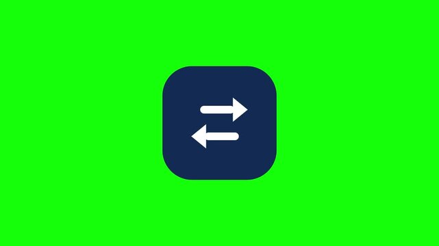 Retweet Arrows Bobbing up and down on a Square Chip
