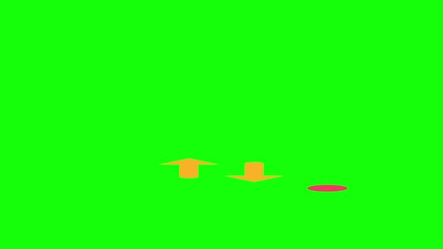 Retweet Arrows Orbiting an Ellipse with an Accent Dot