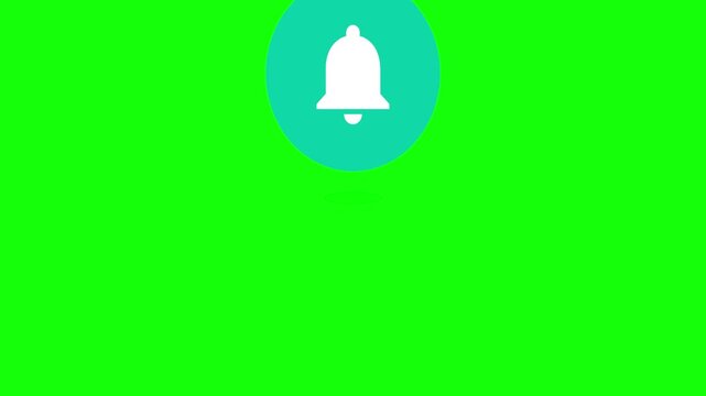 Notification Bell Bouncing with Squash and Stretch on a Round Chip