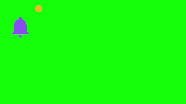 Notification Bell Hopping across the Screen with an Accent Dot