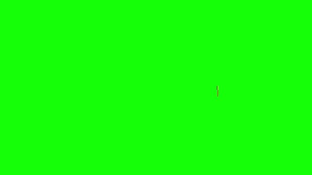 Motivational text animation featuring conquer fear typography against a vibrant solid green screen background