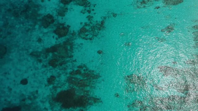 Aerial view on the sea. Beautiful natural seascape at summer time for holidays. Beautiful turquoise blue ocean tropical seascape island for summer vaction on paradise beach.Tourist AttractionThailand.