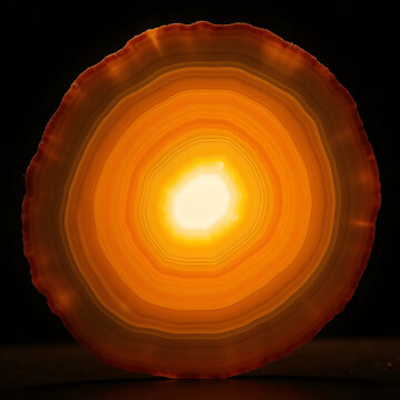 Agate Slice Macro Backlit Mineral Texture