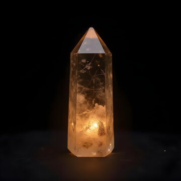Smoky Quartz Crystal Macro Backlit