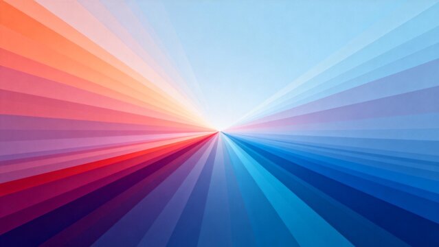 Colorful radiating lines on gradient background