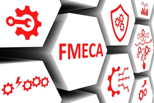 FMECA concept cell background 3d illustration