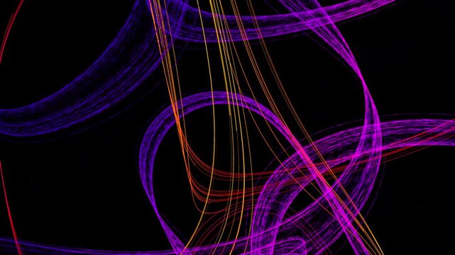 A digital visualization of Thomas's cyclically symmetric attractor, shown with intertwined luminous trajectories and spiral structures on a dark background.