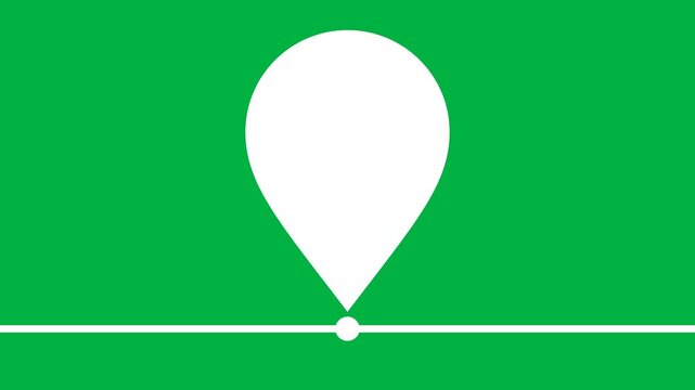 Animated Infographic Callout Titles and Map Pin Marker on Green Screen Chroma Key