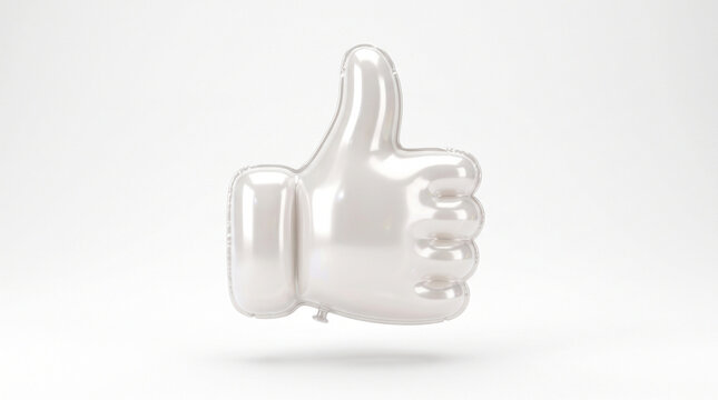 Inflatable bubble thumbs up icon