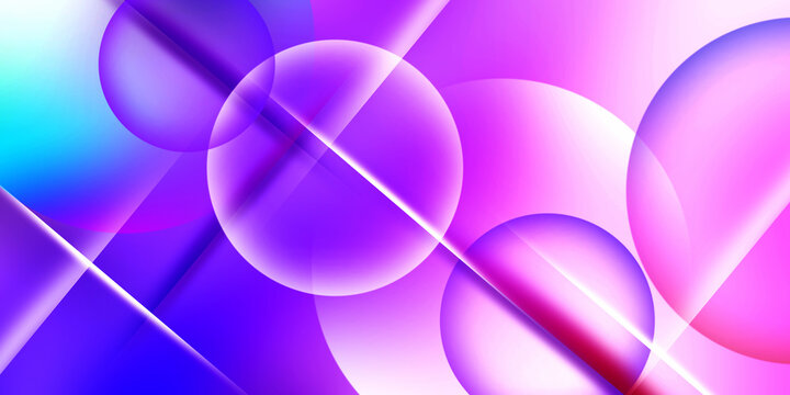 Colorful abstract background - circle and cross on fluid gradient with shadows and light effects. Techno or business shiny design templates for text