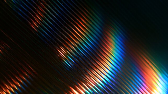 Abstract fractal gradient background - Colorful rainbow light beams stripes rippled texture