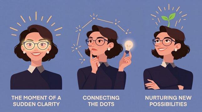 Moments of realization and creativity in a simple visual narrative