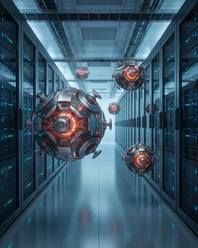 Digital Virus Threatening Servers in a Modern Data Center.