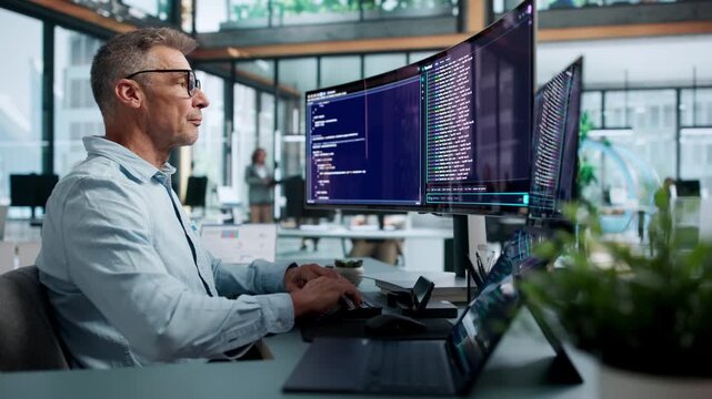 Software Developer Efficiently Coding In A Cloud-based Web Environment