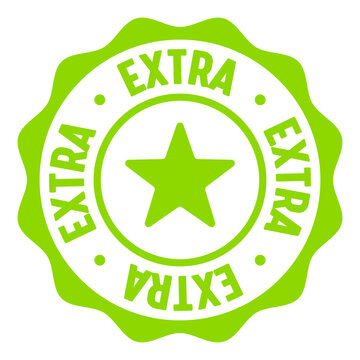 extra seal badge. extra label sticker. Vector sign