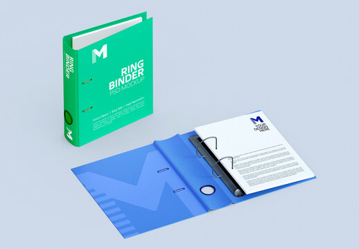 Open and Closed Ring Binder PSD Mockup Set